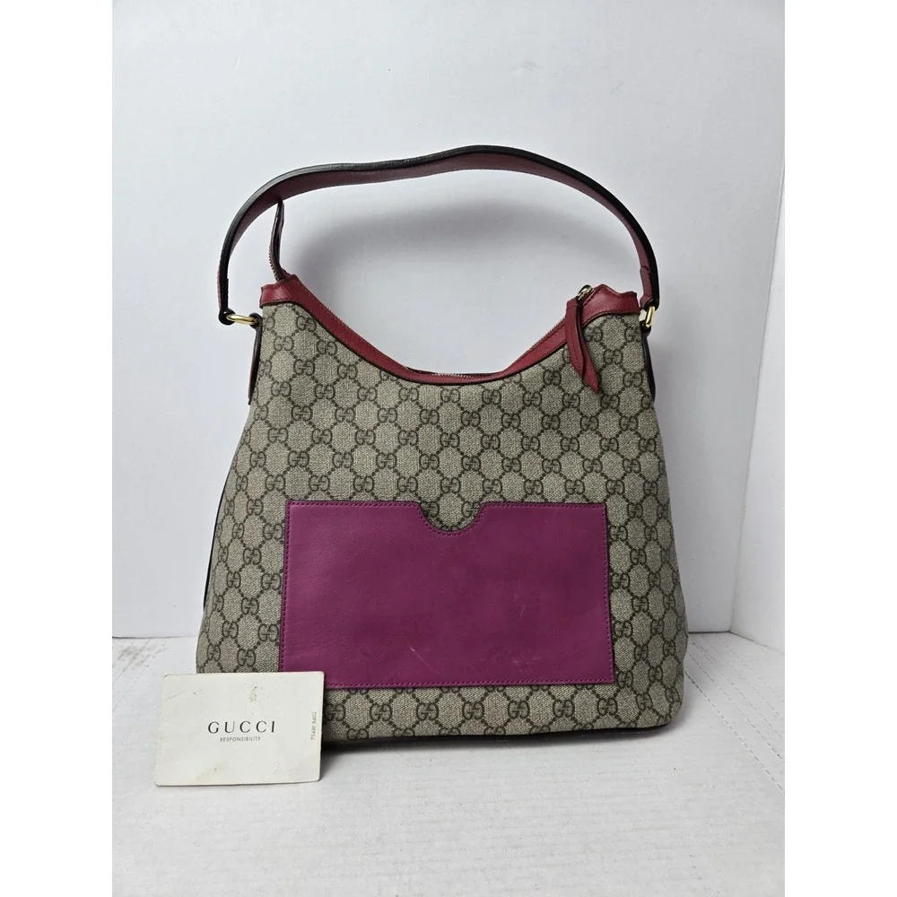 Gucci Hobo Supreme bag 41430 red brown pink‎
